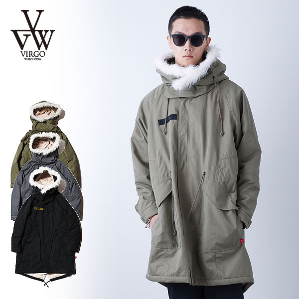 2022 秋冬 先行予約 11月から12月入荷予定 VIRGO ヴァルゴ コート SPECIAL BOA CIRCUIT DOWN COAT メンズ  モッズコート