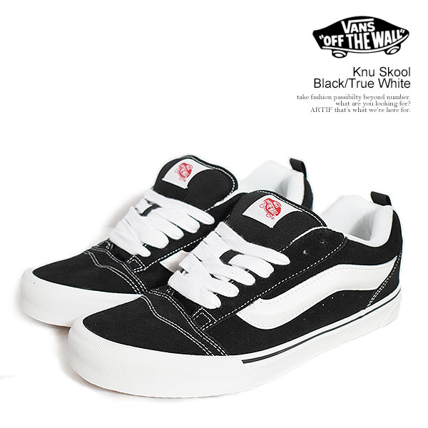 スケートボード Vans Knu Skool Black/True White 11.0 VANS（ヴァンズ） スニーカー VANS Knu Skool Black/True White メンズ