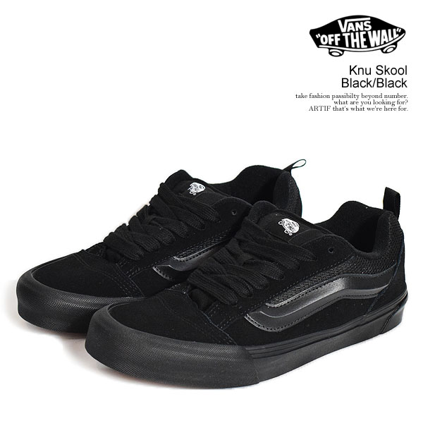 バンズ VANS メンズ スニーカー ニュースクール [VN0009QCBKA FW24] Knu Skool 靴 ローカット ヴァンズ BLACK/BLACK 正規取扱店 VANS（ヴァンズ） スニーカー VANS Knu Skool Black/Black メンズ