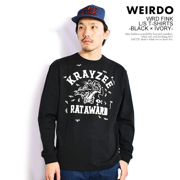 WEIRDO（ウィアード） Tシャツ WEIRDO WRD FINK - L/S T-SHIRTS -BLACK