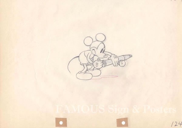オリジナルイラスト ミッキーマウス ミッキーマウス 手芸 ディズニー グッズ 鉛筆画 額装サービス コレクション K 0117 フェーマス 爆安 サイン ポスターズ