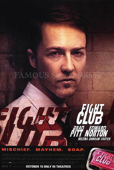 最新コレックション ファイトクラブ 映画ポスター フレーム別 デザイン インテリア エドワードノートン Fight Club Adv 片面 独創的 Iri Aiou Edu Pk