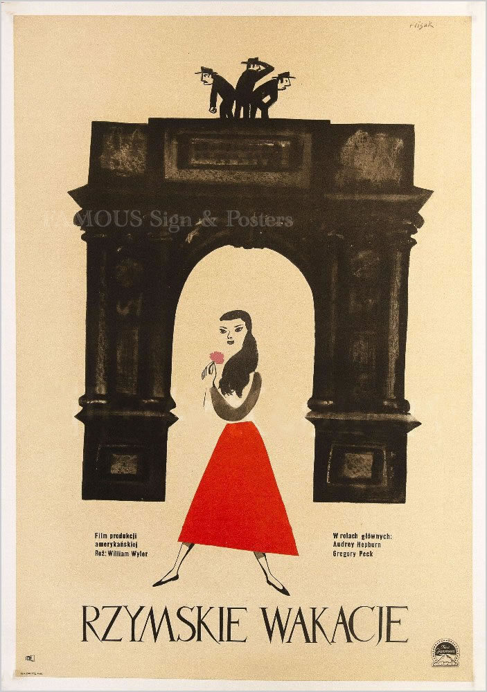 超歓迎 ローマの休日 オードリーヘップバーン 映画ポスター フレーム別 おしゃれ デザイン インテリア アート Roman Holiday ポーランド版 片面 超特価激安 Cepici Gouv Ci