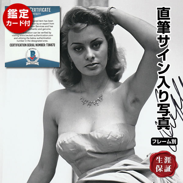 月夜の出来事 映画グッズ ソフィアローレン 直筆サイン入り ドレス写真 Sophia Loren オートグラフ フレーム別 鑑定済  :S-8283:フェーマス サイン&ポスターズ - 通販 - Yahoo!ショッピング