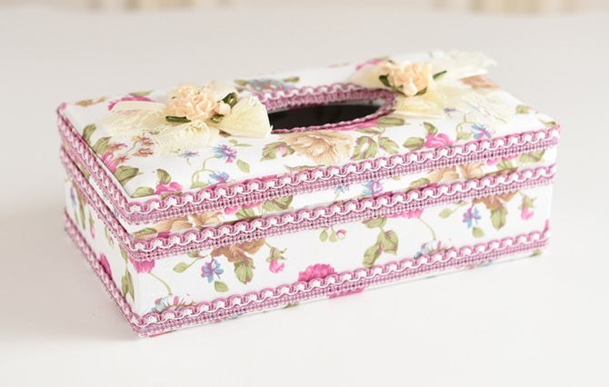 ST薔薇のティッシュBOX FL アンティーク...の詳細画像1
