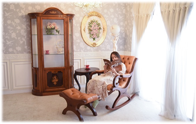 アンティークなロココ調おしゃれな輸入家具ロッキングチェア 茶 ブラウン ヨーロピアン イタリアン ロッキングチェアー 椅子 1人掛け 木製 リラックス チェア｜artitalia｜08