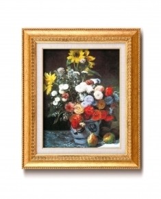 ルノアール「花瓶の花」F6号 金額縁 モネ ルノアール ミレー ゴッホ
