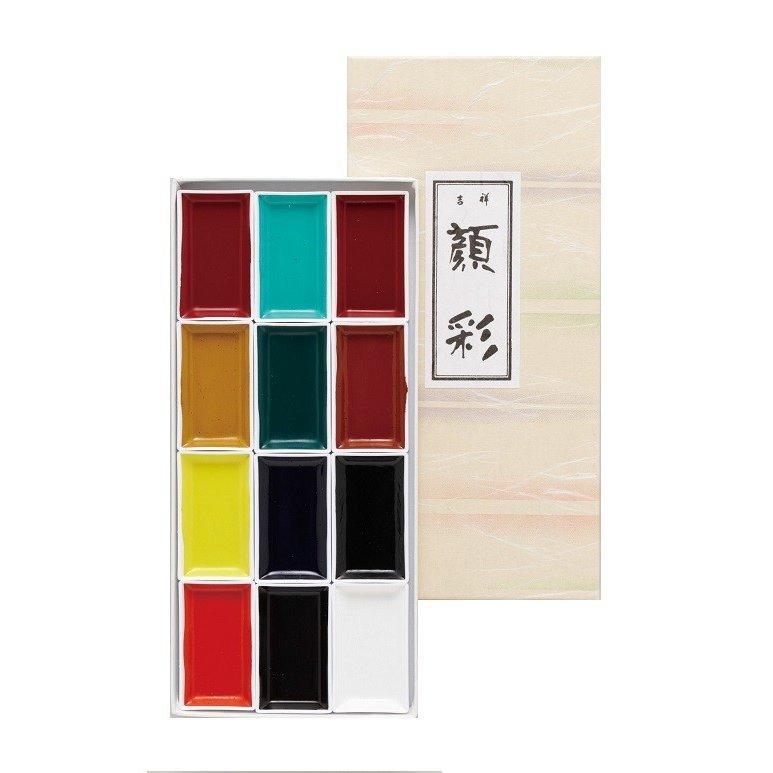 岩絵の具 A (赤箱) 12色セット 【 日本画 水墨画 絵具 岩絵具 