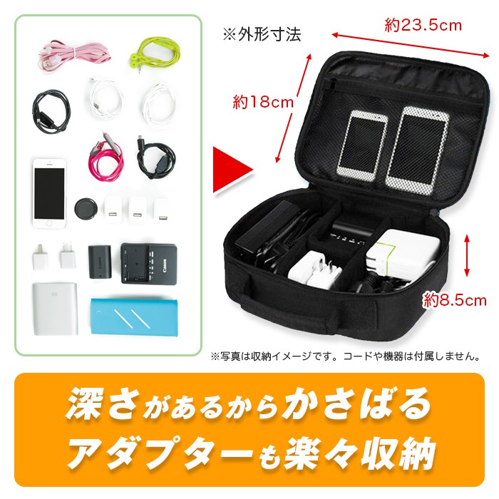 iPad Mini 2 収納可 PC スマホ 小物 収納 ポーチ ケーブル