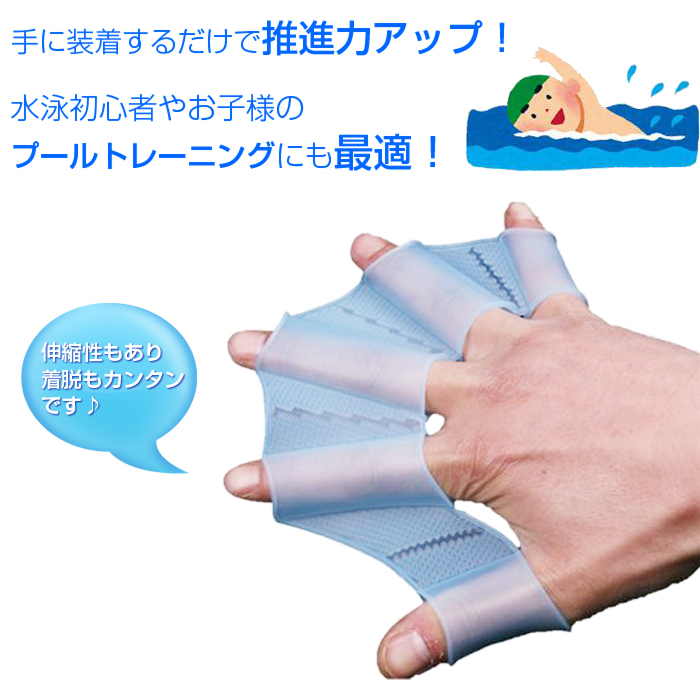 フィンガーパドル グローブ ブルー