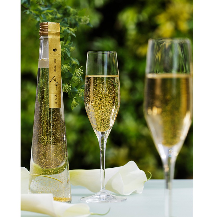 ギフト プレゼント 名入れ 日本酒 金箔入り 清酒 金華 300ml 15.5度 無 