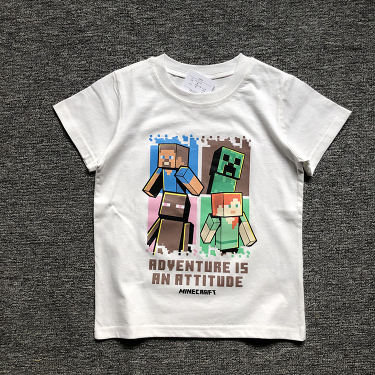 Minecraft マインクラフト Tシャツ 半袖 上着 上衣 キャラクター 綿100% キッズ 子供 夏 春 子供服 プレゼント カジュアル おもしろ かわいい｜aru-store｜06