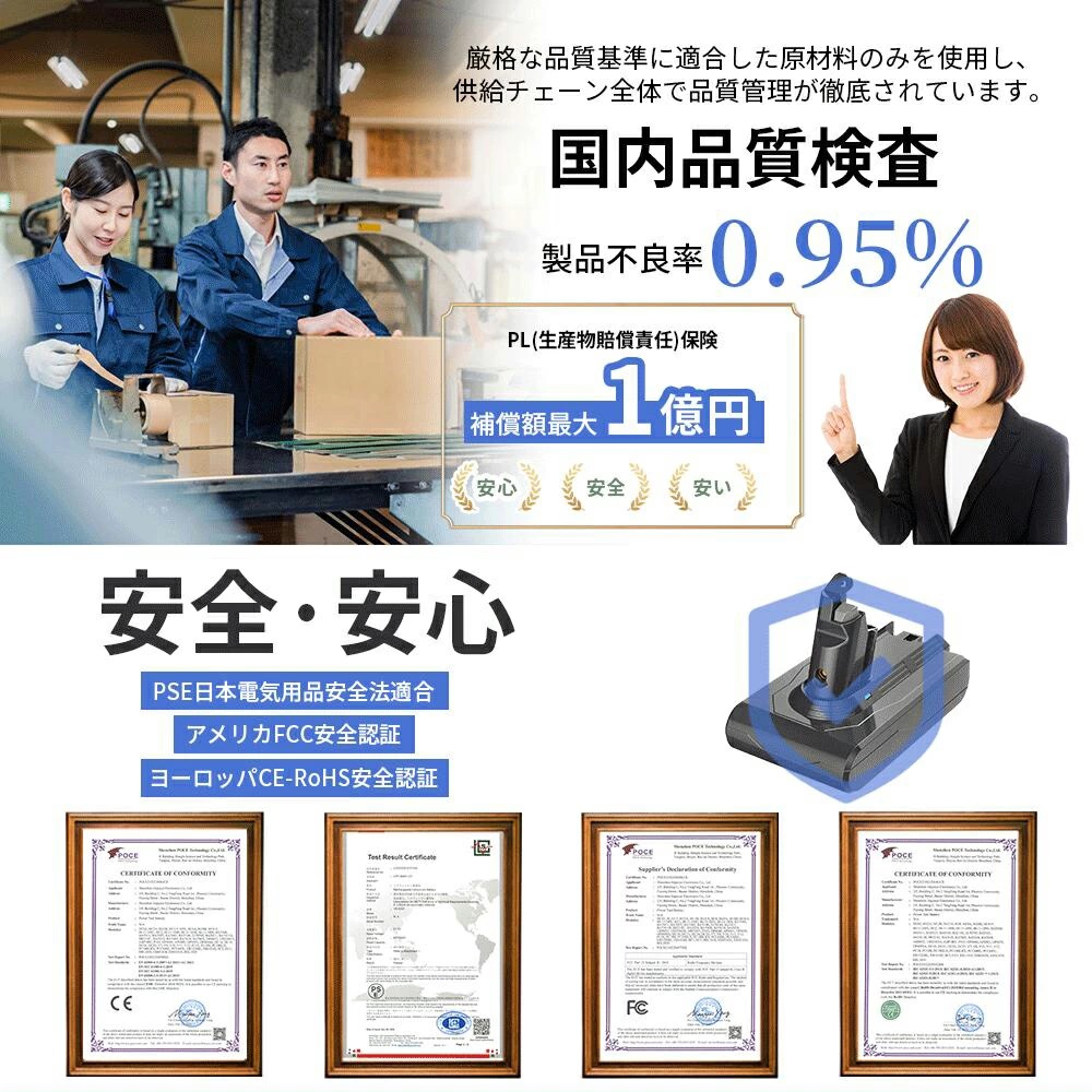 10倍ポイント還元】ダイソン バッテリー 互換バッテリー 充電