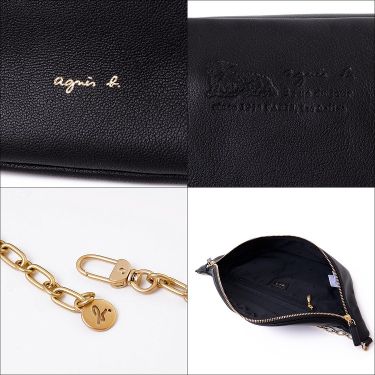 Qoo10] アニエスベー アニエスベー バッグ レザー ボディーバ