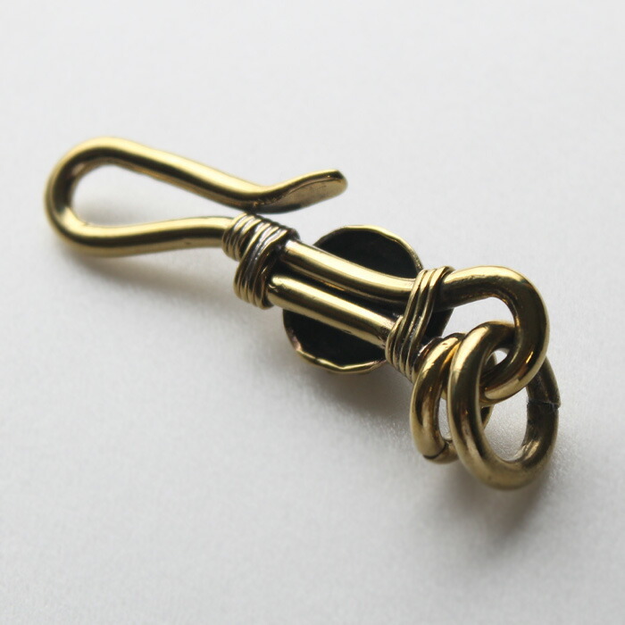 真鍮 キーホルダー キーフック 釣り針フック ブラス 十字架 クロス