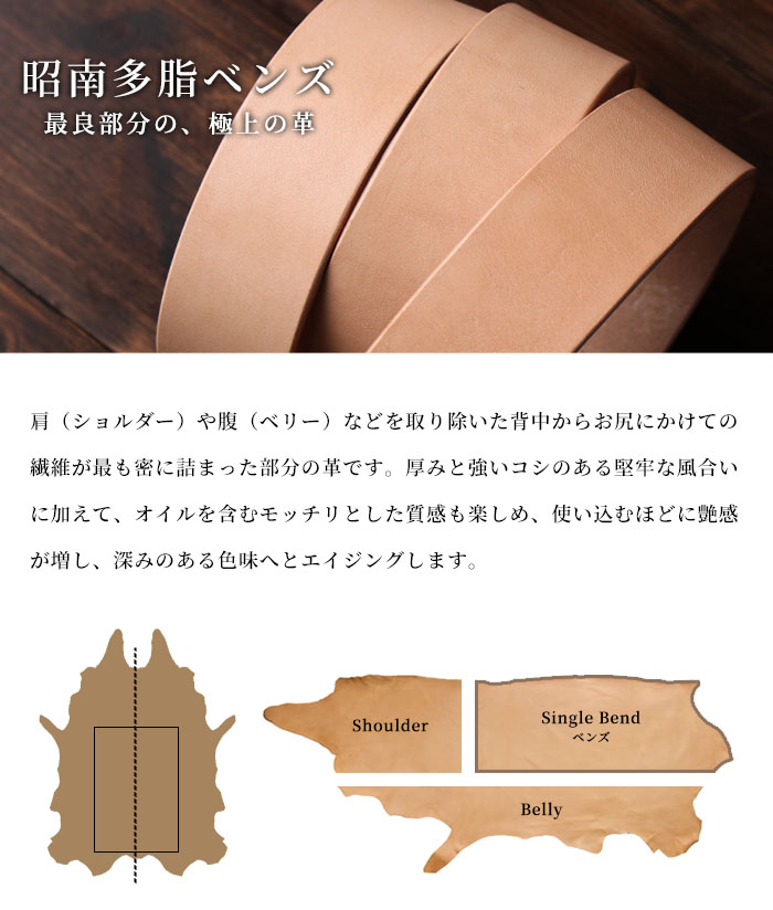 昭南ベンズレザースタッズベルト アクアブルー