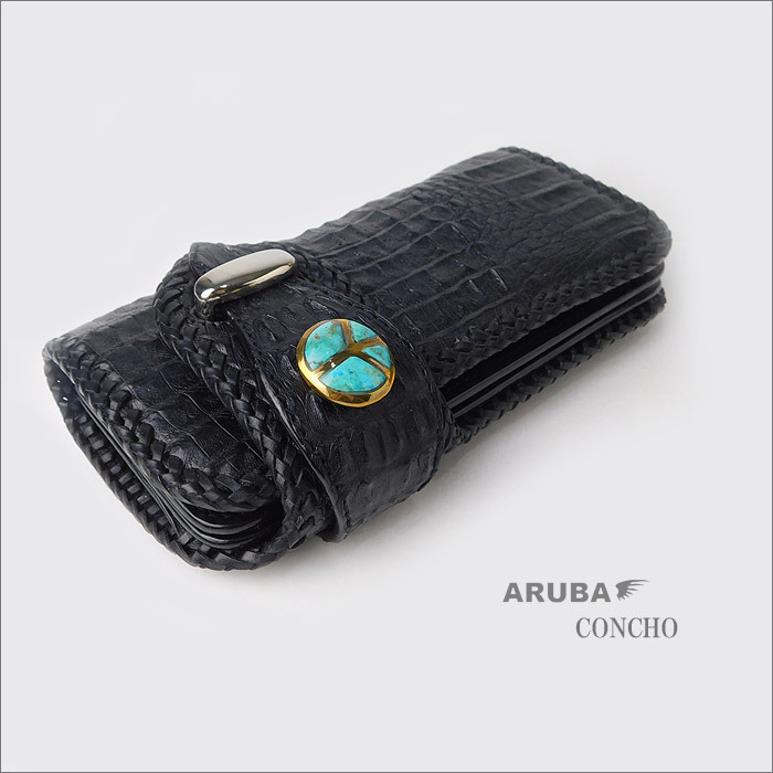 ターコイズと真鍮のコンチョ,aruba,アルバ