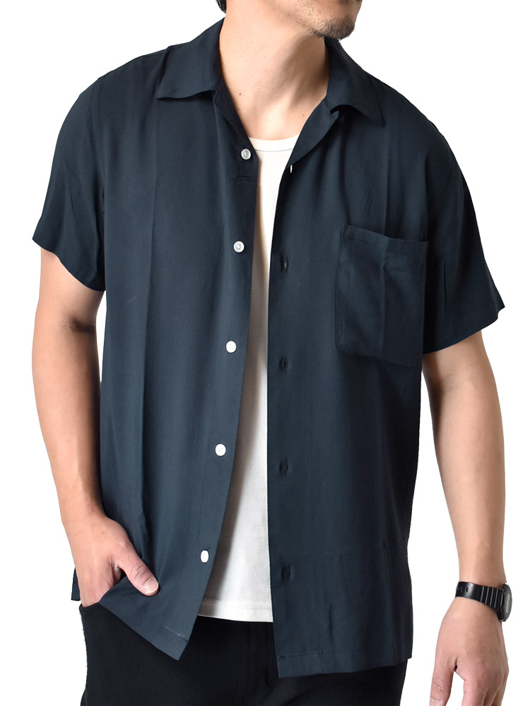 開襟シャツ アロハシャツ メンズ レーヨン100％ オープンシャツ 半袖シャツ セール｜aruge｜14