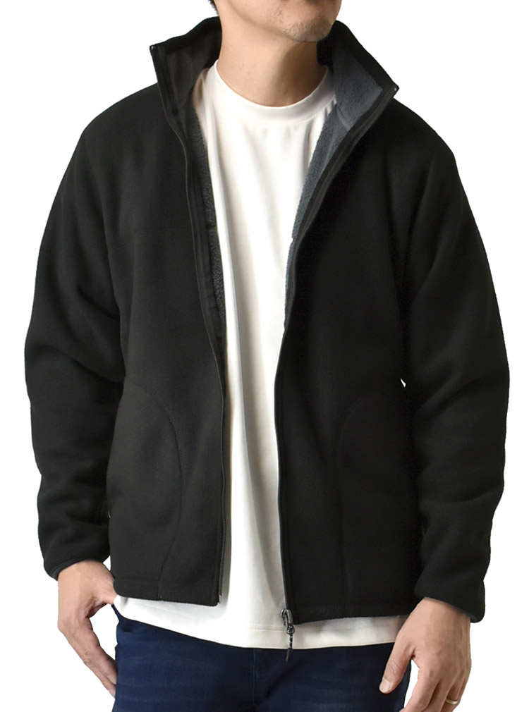 ホカロン 着る フリースジャケット メンズ 裏ボア ボンディング 暖