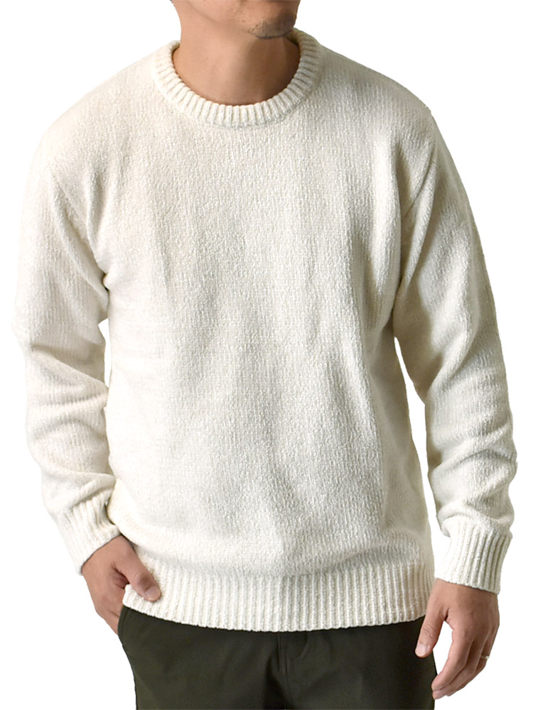ニットセーター モールセーター 選べる衿元 クルーネック モックネック 暖 柔らか 軽量 セール