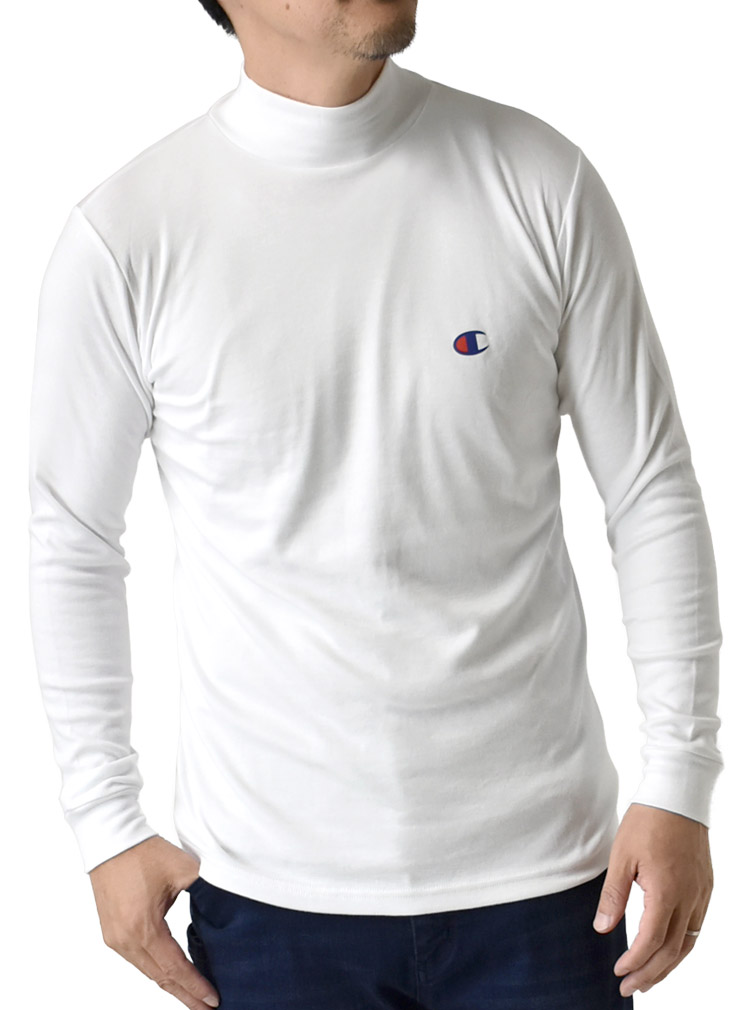 Champion ホワイト長袖シャツ Champion（チャンピオン） 長袖Tシャツ メンズ ロンT スムース 選べる