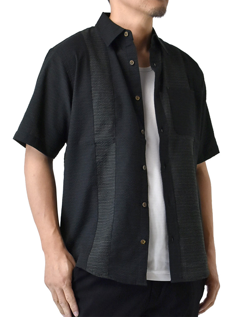 haggar レーヨン rayon スミクロ 半袖シャツ　黒　ヴィンテージ M haggar レーヨン rayon スミクロ 半袖シャツ 黒 ヴィンテージ M