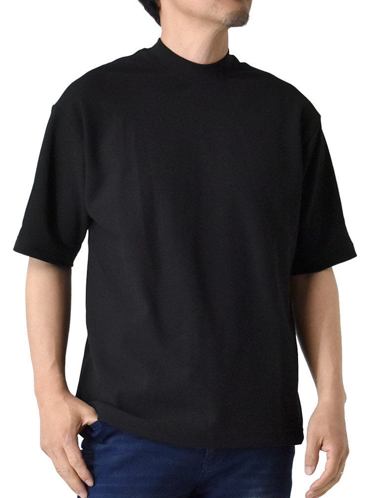 ARUGE（アルージェ） モックネック Tシャツ メンズ 半袖 きれいめ オニ
