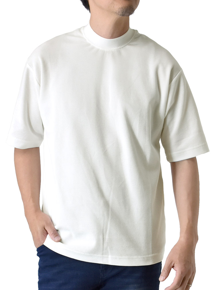 新品未使用　DRT ARTEX アーテックス Tシャツ　　半袖　グレー　Ｌ ARUGE（アルージェ） モックネック Tシャツ メンズ 半袖 きれいめ オニ