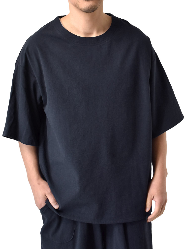 ビッグTシャツ メンズ 6分袖Tシャツ ルーズシルエット 綿 楊柳 和 夏 セール｜aruge｜04