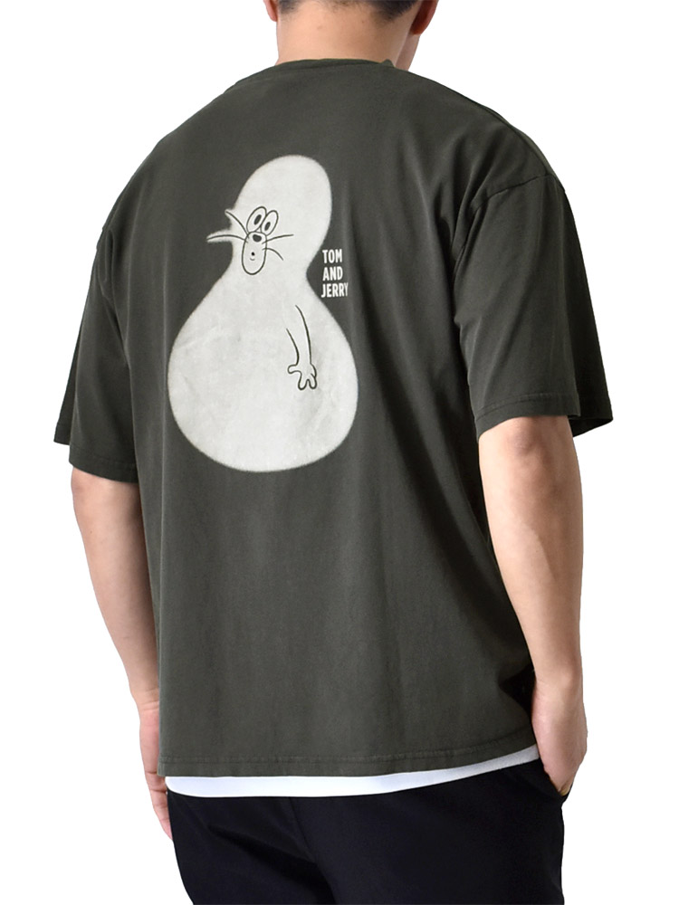 半袖Tシャツ ロックT トム&amp;ジェリー 綿 バンドT 古着加工 ピグメント加工 セール