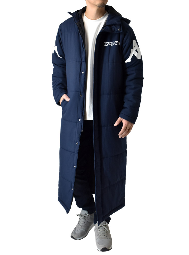 Kappa（カッパ） メンズ ベンチコート 屋外観戦 部活 冬 防寒 中綿