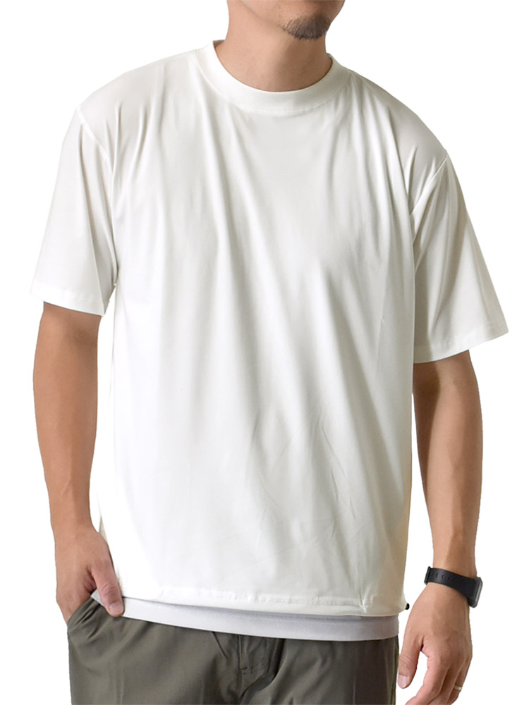 強冷感 Tシャツ 半袖Tシャツ メンズ 接触冷感 ストレッチ ドライ 吸水速乾 サラサラ セール