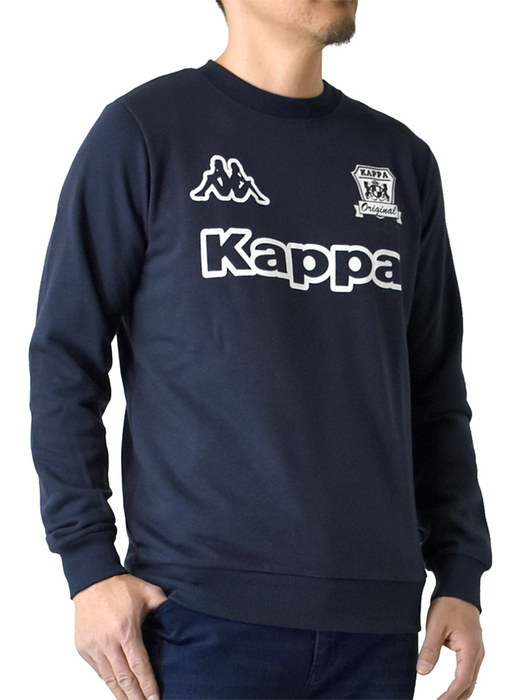 Kappa（カッパ） メンズ クルーネック スウェット トレーナー 裏毛
