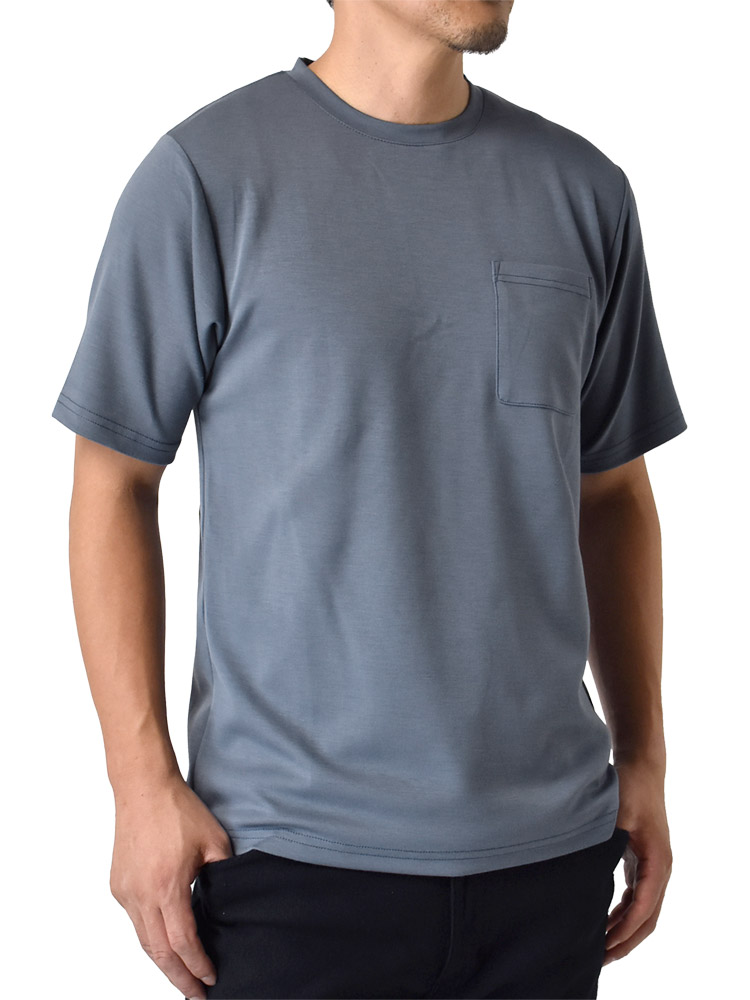 ARUGE 接触冷感 半袖Tシャツ メンズ ストレッチ Tシャツ 柔らか