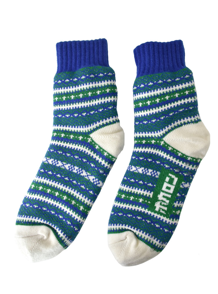 ホカロン 靴下 ソックス レディース 婦人 裏ボア 2重編み 雪柄 ルーム