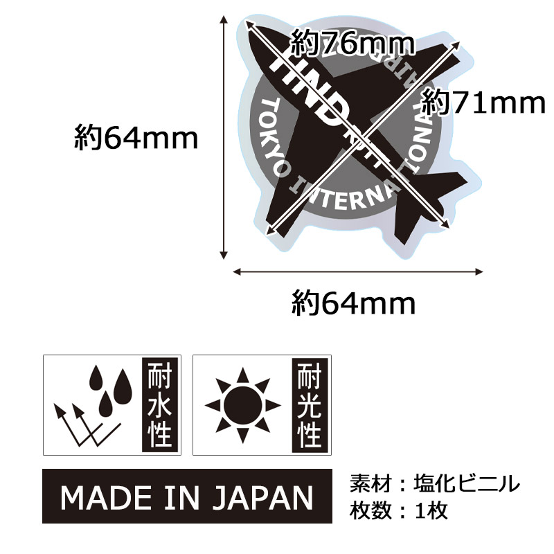 CONCISE スリーレターコードダイカットステッカー 1枚 TTC コンサイス
