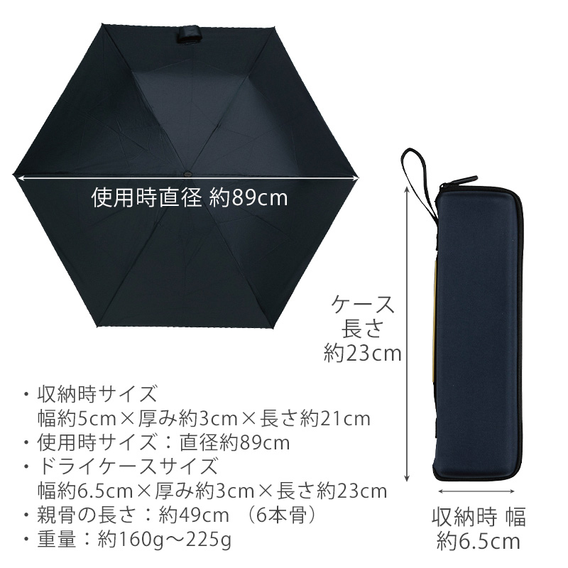 Knirps（クニルプス） 折りたたみ傘 晴雨兼用 6本骨 軽量 ケース付き 5