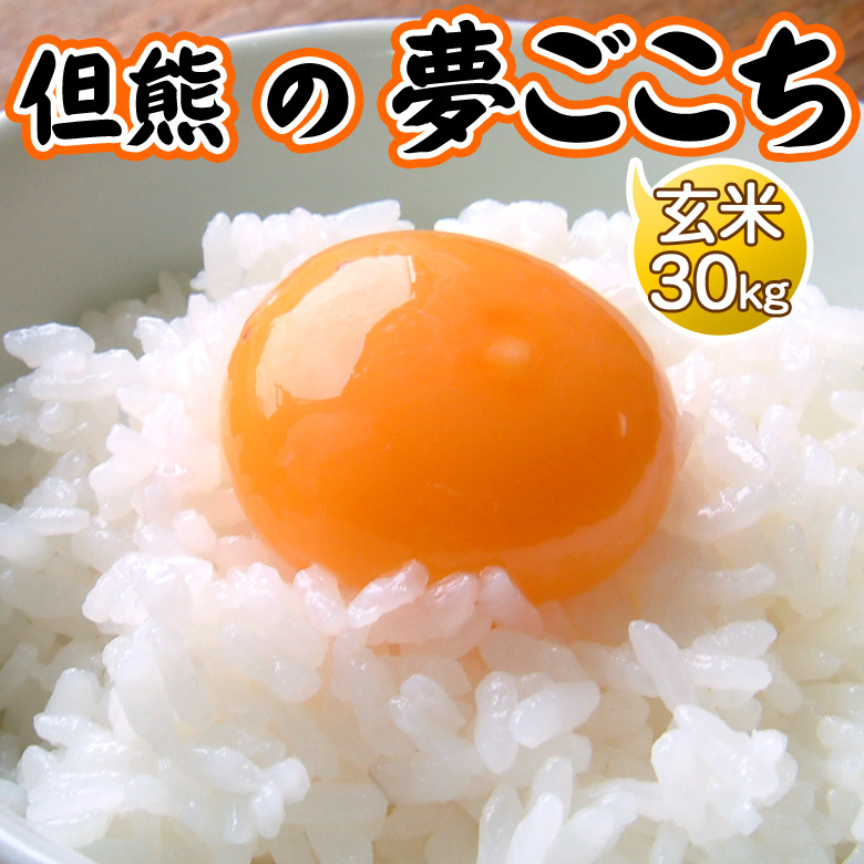 夢ごこち ＼クーポン有／ 30kg 玄米 但熊 卵かけご飯のお米 令和