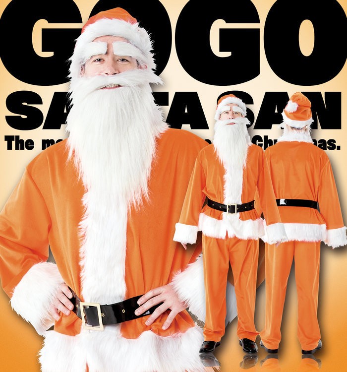 GOGOサンタさん オレンジ メンズ 男性用 サンタクロース Xmas