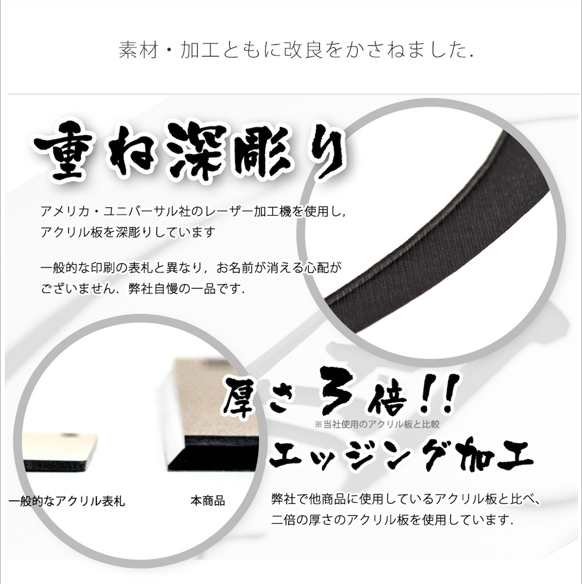 表札 4.5mm厚 アクリル表札 正方形 120mm×120mm 150mm×150mm 180mm×180mm 色褪せないレーザー彫刻 マンション  戸建 シール おしゃれ ゆうパケット２ : acrylic-square-45 : 表札・印鑑専門店アルテスタ - 通販 - Yahoo!ショッピング