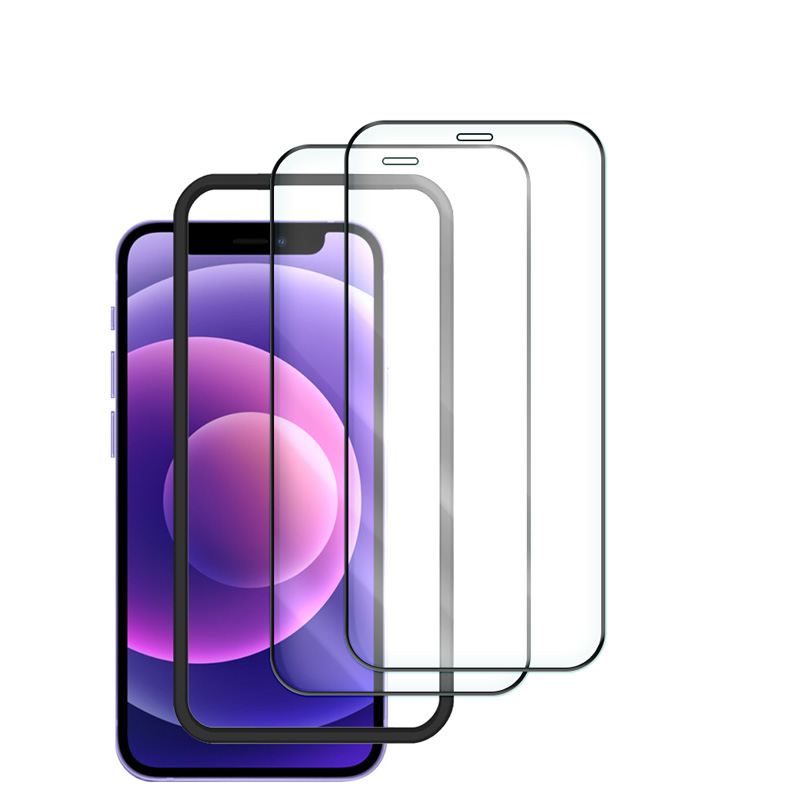 iPhone ガラスフィルム 貼付けガイド枠付き 2枚入り 強化ガラス 液晶保護フィルム 14Pro 13Pro 12Pro 11Pro Max Plus se XS｜aruz｜11