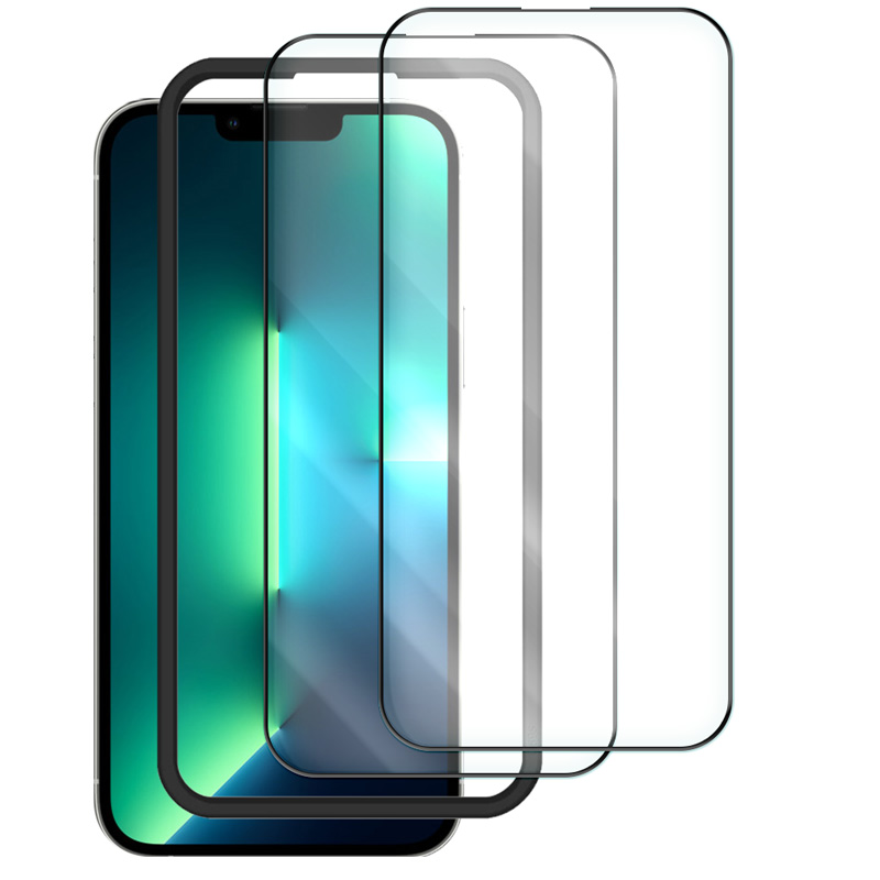 iPhone ガラスフィルム 貼付けガイド枠付き 2枚入り 強化ガラス 液晶保護フィルム 14Pro 13Pro 12Pro 11Pro Max Plus se XS｜aruz｜07