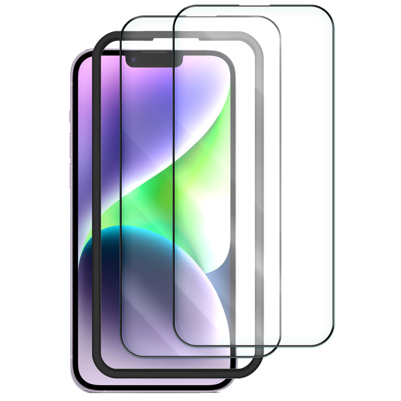 iPhone ガラスフィルム 貼付けガイド枠付き 2枚入り 強化ガラス 液晶保護フィルム 14Pro 13Pro 12Pro 11Pro Max Plus se XS｜aruz｜05