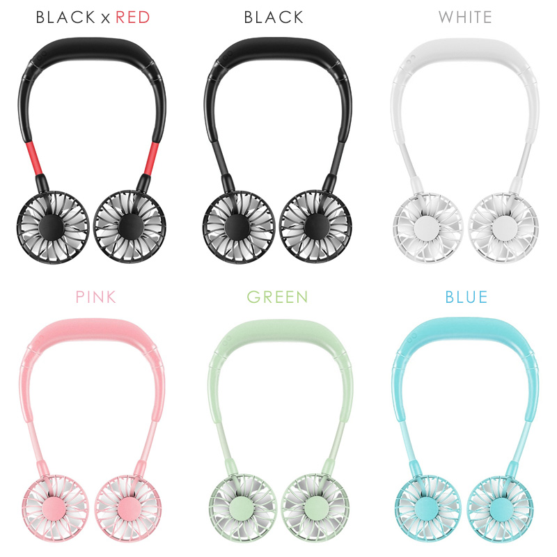 首掛け扇風機　ハンズフリー扇風機　USB充電式　7枚羽 30個 楽天市場】扇風機 首掛け ポータブル 首かけ 7枚羽根 ハンディ ハンズ