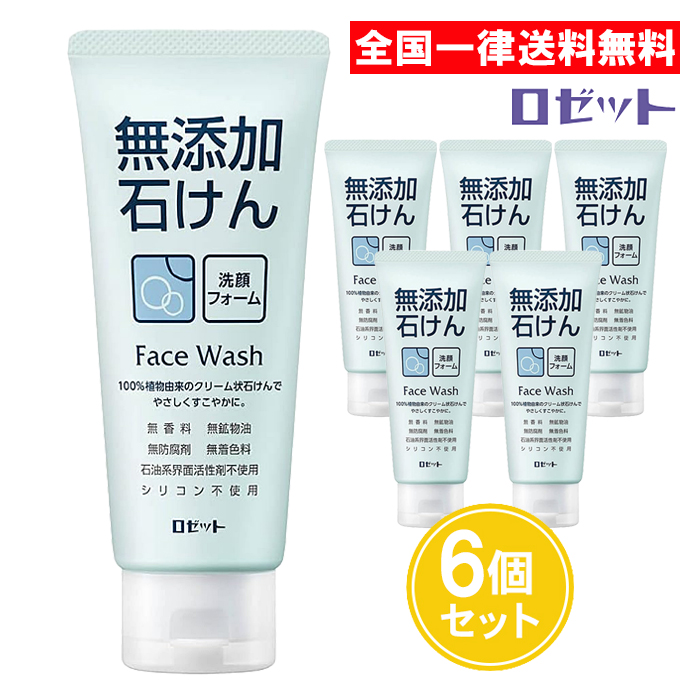 ROSETTE（ロゼット） 無添加石けん 洗顔フォーム 140g 6個セット 洗顔