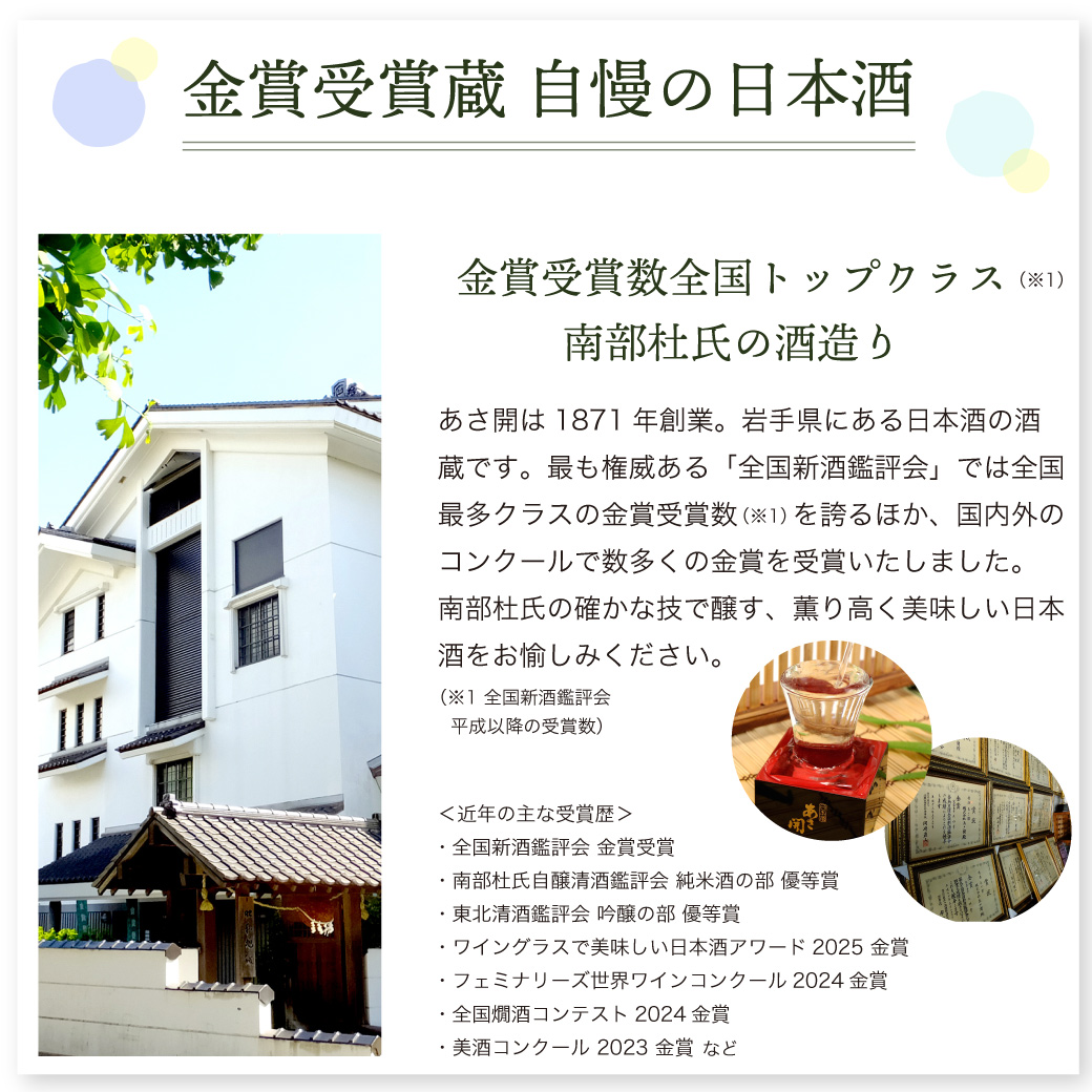 金賞受賞蔵あさ開