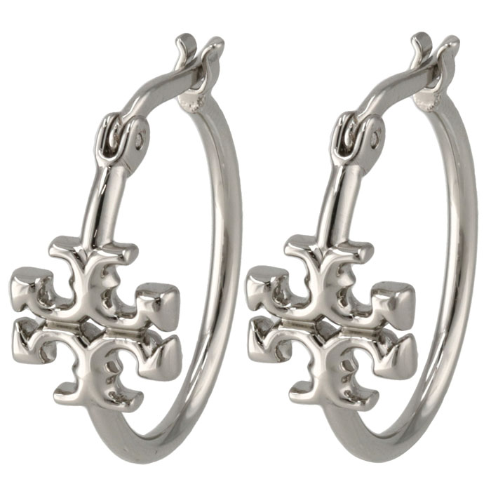 TORYBURCH 138067 020 エレノアスモールピアスTORY SILVER(新品) トリーバーチ ピアス TORY BURCH 138067 020 ELEANOR SMALL HOOP