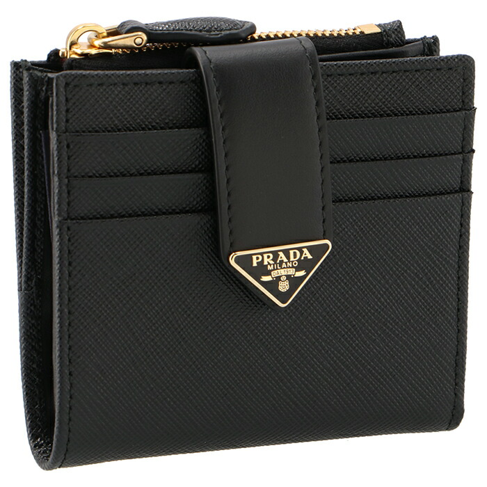 PRADA プラダ 財布 二つ折り 三角ロゴ サフィアーノ タブ