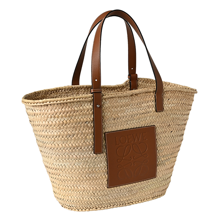 a*様 LOEWE ロエベ バスケットバッグ ラフィア かごバッグ LOEWE】ロエベ バスケットバッグ スモール ラフィア&カーフ (LOEWE