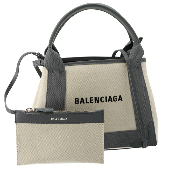 BALENCIAGA トートバッグ XS NAVY CABAS キャンバス ネイビー
